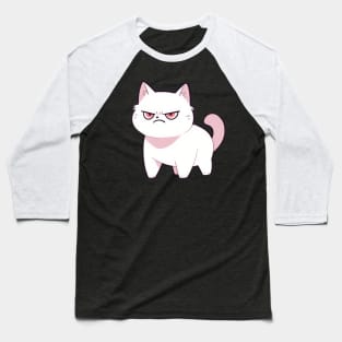 Angry Cat Morning Mood - Cat Lover Baseball T-Shirt